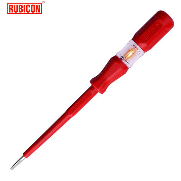 Japan RUBICON Brand Electrical Tools RVT-212 Test Pencil 220~250V LED Voltage Tester Pen Diameter 3.5mm Slotted VDE Approved