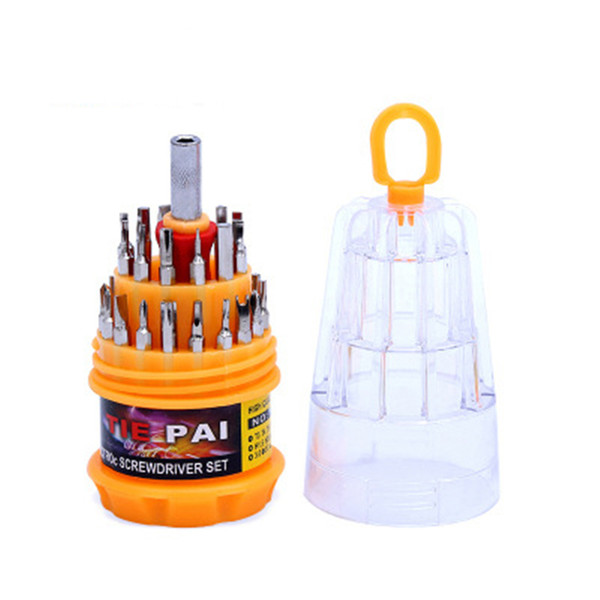 pagoda shaped screw driver 31 slotted heads universal orange practical tools for housing decoration tool screw driver set