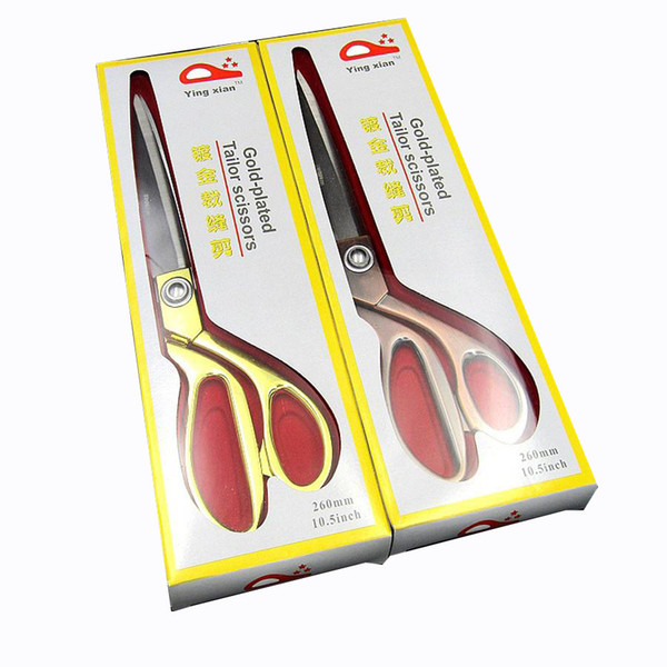 fastBest Promotion Stainless Steel 10.5 Copper Gold Decoration Materials Clothing Tailor Scissors Sciss Lowest Price Free Shipping