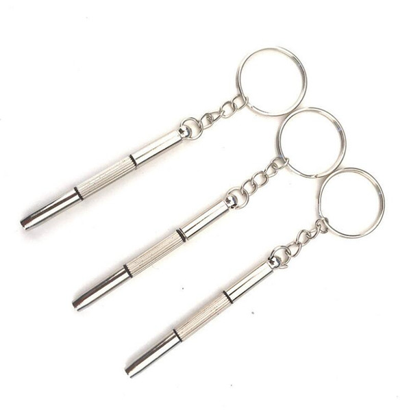 DHL Free shipping Hot sale Mini 3 in 1 Keychain Screwdriver Mobile Eyeglass Sunglasses Watch Repair Kit Tools LX6273