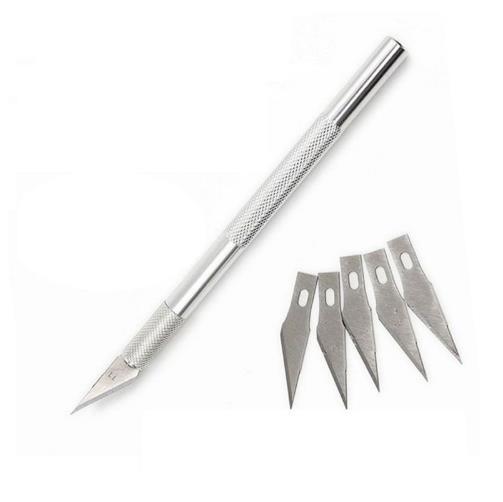 6 Blades Craft Artwork Cutting Knife DIY Carving Knife Stencil Scoring Hobby Chiseling Model Repairing Sculpture Knife