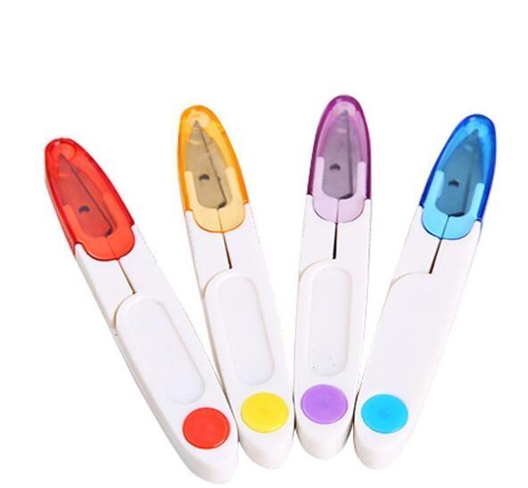 100pcs/lot Cutter Scissor Cross-stitch Sewing Mini Tool Embroidery Home Clipper Snip Tailor Thread Household Transparent Cover