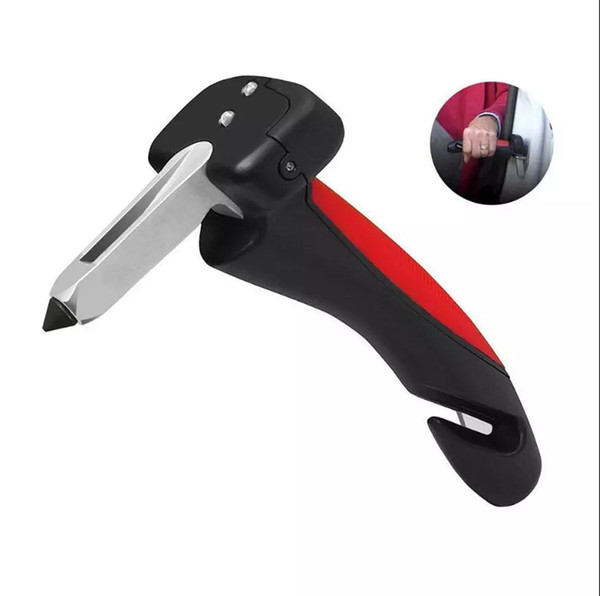 New Matchless 3-in-1 Car Cane Car Handle Multifunctional Emergency Hammer & Mobility Aids With Flashlight & Seatbelt Cutter DHL