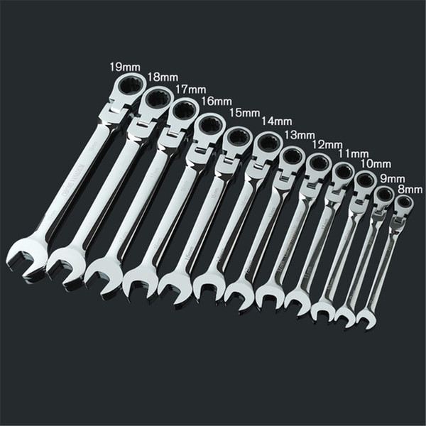 1pcs Fixed Head Ratcheting Combination Spanner Wrench Sets Hand Tools Ratchet Handle Wrenches 8/9/10/11/12/18/20/22/24mm