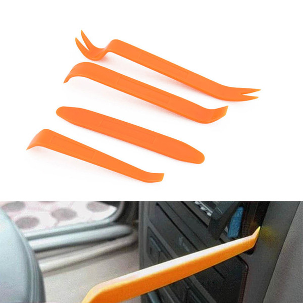 4Pcs Portable Auto Car Radio Panel Door Clip Panel Trim Dash Audio Removal Installer Pry Kit Repair Tool Pry Tool Hand Tools