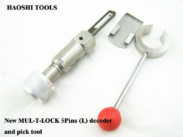 Brand New in Box HAOSHI 2 in 1 Pick and Decoder Tools MUL-T-LOCK 5Pins (L) Left Opening Locksmith Lock Pick Tool Sets Free Shipping