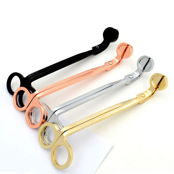 4styles Candle Wick Trimmer Stainless Steel Oil Lamp Trim scissor tijera tesoura Cutter Snuffer Tool Hook Clipper 17cm FFA1943