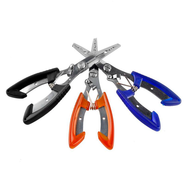 Outdoor Fisherman Stainless Steel Fishing Pliers Scissors Line Cutter Remove Hook Fishing Tackle Tool 3 Color ZZA280