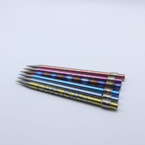 DHL Shipping!!! New Color Pencil GR2 Titanium Dabber Tool For Oil And Wax Dry Herb Domeless Titanium Nails Glass Bongs Water Pipes