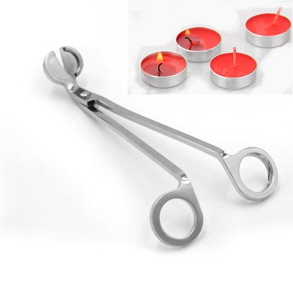 18CM 3Cr13Mov Stainless Steel Candle Wick Trimmer Oil Lamp Trim Scissor Tijera Tesoura Cutter Snuffer Tool Hook Clipper Trim The Wick 30PCS