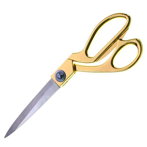 10.5 Inch Gold Stainless Steel Sharp Tailor Scissors Clothing Fabric Dressmaking Scissors Barbecue Cut Adjustable Kitchen Craft Scissors