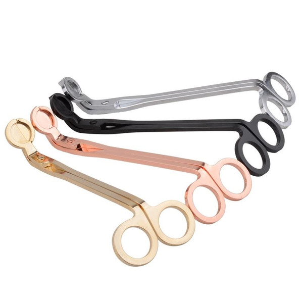 Candle Wick Trimmer Stainless Steel Oil Lamp Trim scissor tijera tesoura Cutter Snuffer Tool Hook Clipper 18cm K308