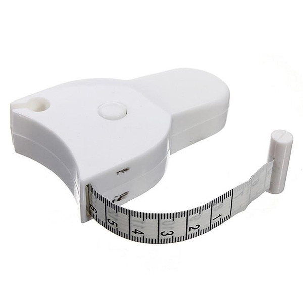 Fitness Accurate Body Fat Caliper Measuring Body Tape Ruler Measure Mini Cute Tape Measure White Drop ShippingAA-1227