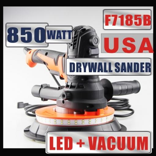 USA 850W LED Electric Variable Speed Drywall Sander 110-220V 50-60HZ With Vacuum Bag 6PCS 180mm Sandpapers By Farmertec