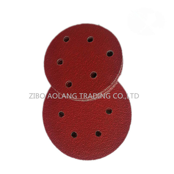 5 Inch Hook and Loop Round Sandpaper Discs, Dustless 6 Hole Sand PaperSanding Discs, 5 Inch Hook and Loop Round Sandpaper Dis