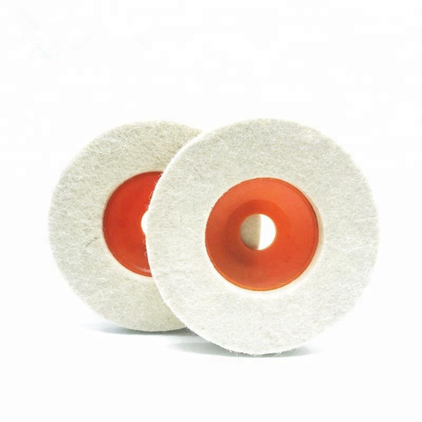 Wool hard mirror polishing wool felt wheel with Plastic substrate