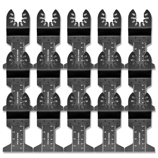 15pcs Oscillating Multi Tool ECut Wood Saw Blades Fits DeWALT Dremel Black+Decker Bosch Milwaukee Makita Porter Cable