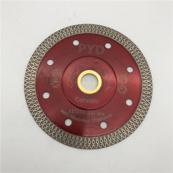 Turbo Saw Blade 4.5 inch (115 mm) for Porcelain Ceramic Tile Marble Cutting Blade Disc Cutter Diamond Disk inner Hole 22.23 mm or 5/8-11