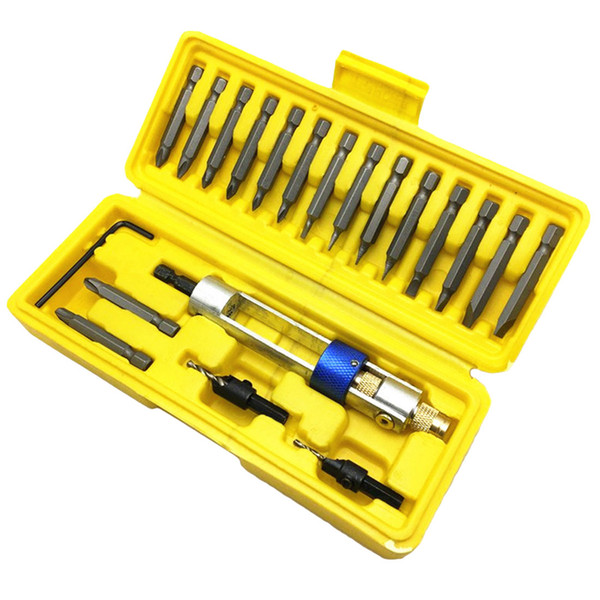 20Pcs/set Half Time Drill Driver Multi Screwdriver Sets Updated Version 16 Different Kinds Head with Countersink Bits