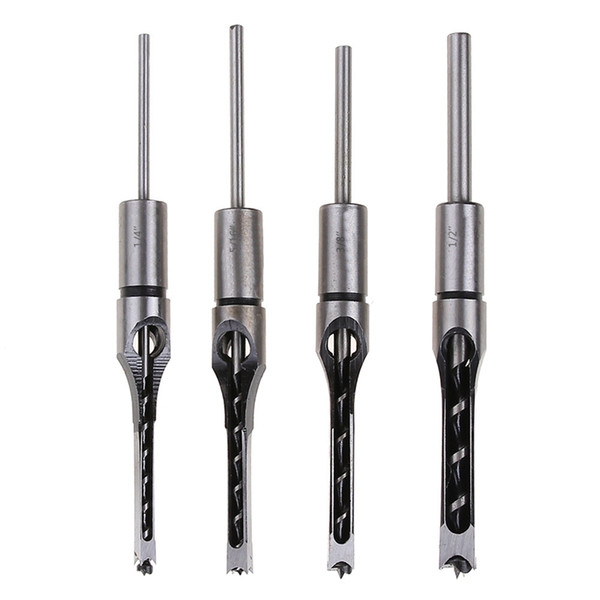 High Hardness HSS Metric Mortising Chisel Woodwork Square Hole Drill Bit Cutter Tool 210mm 1/2' 3/8' 5/16' 1/4'