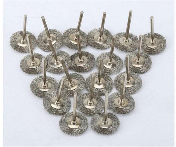 100pcs Dremel Accessories 25mm Polishing Brush Wire Wheel Brushes for Drill Rotary Tool Polishing Grinding Tools Stainless Steel