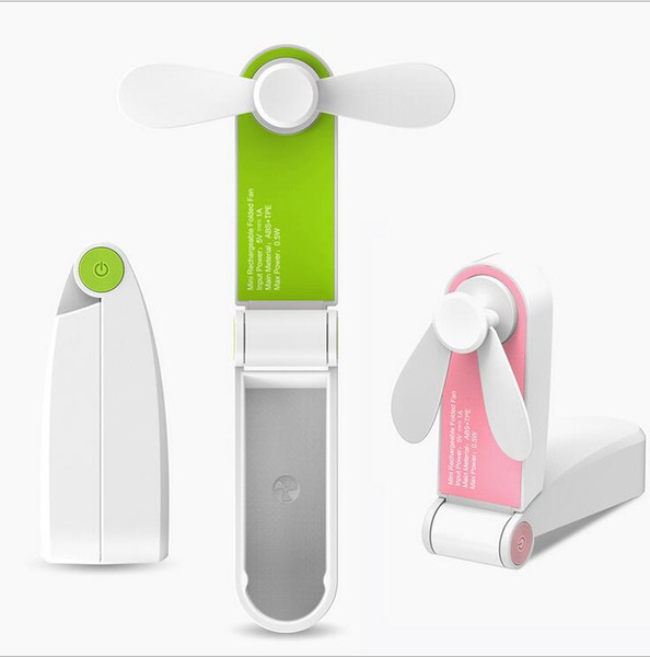 New pocketrechargeable portable hand USB handheld mini fan folding fan products Chargeable USB electric fan wind adjustme