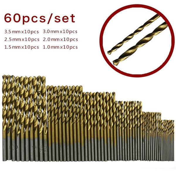 60pcs/Lot 3.5MM High Carbon Steel Twist Drilling Bit 6 Size Long Auger Bit For Electrical Drill Woodworking Tools 1 Lot ePacket