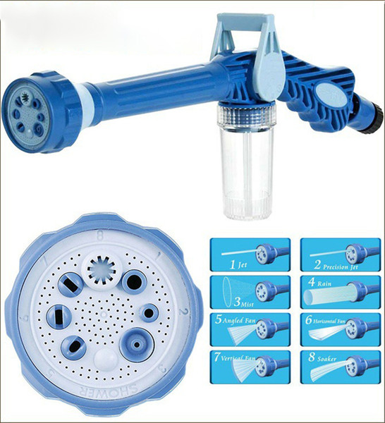 8 In 1 Spray water Gun Dispenser Garden Sprayer Plastic Hose Pipe Conector Function Water Cannon Turbo Sprayer Tools