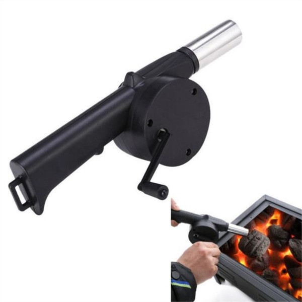 120pcs Outdoor Camping BBQ Fan Air Blower For Barbecue Picnic Fire Bellows Hand Crank Blower Manual Blower