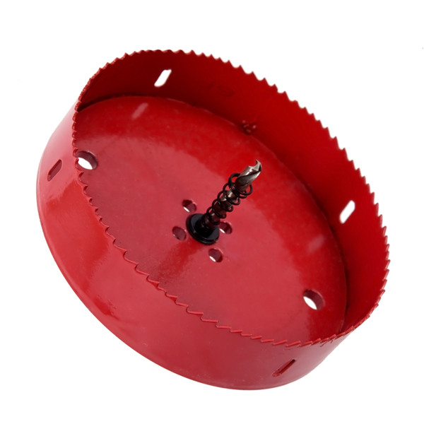 5pcs High Quality Square shank and hole saw and drill bimetal 150 mm red ROUND SHAPE