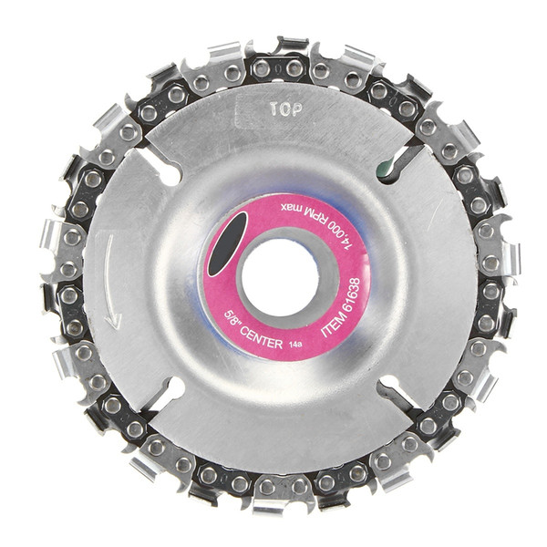 4 Inch Grinder Disc and Chain 22 Tooth Fine Cut Chain Set For 100 115 Angle Grinder 5/8 Inch Center Hole Power Tool Accessories