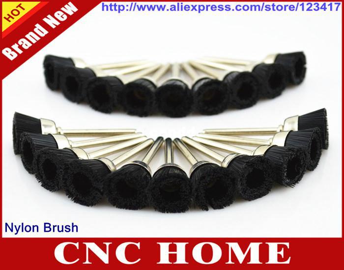 Free Shipping 20pcs/lot Black Nylon Bristle Cup Brush For Dremel Die Grinder Rotary Tools