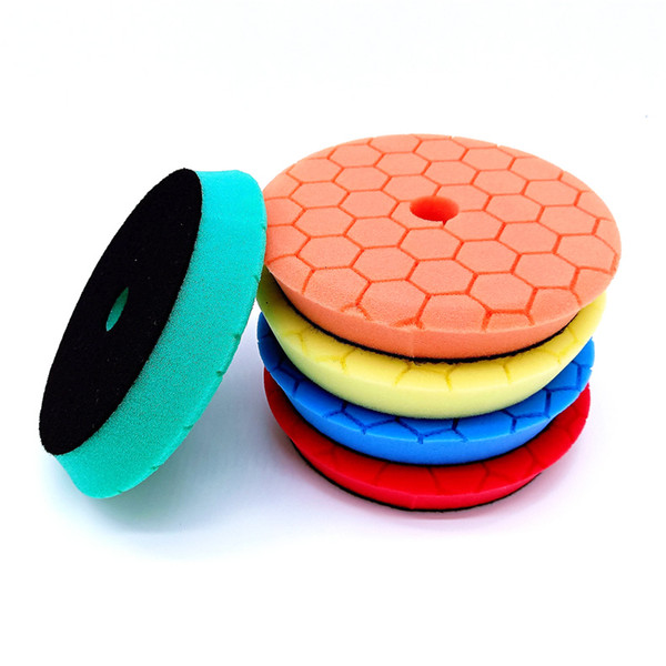 Set of 5 hook and loop polishing pad 6 Inch Waxing Sponge Kit Set polishing pads for drill