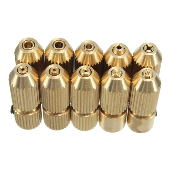 2.3mm Brass Electric Motor Shaft Clamp Fixture Chuck Mini Small For 0.7mm-3.2mm Drill Micro Drill Bit Clamp Fixture Chuck