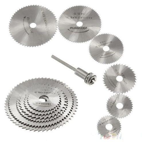 7 pcs/lot HSS Rotary Tools Circular Saw Blades Cutting Discs Mandrel Cutoff Cutter Power tools multitool 1ON7 1ORZ