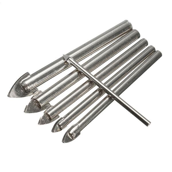 6pcs 3-10mm Carbide Drill Bit Set for Wall Tile Ceramic Glass