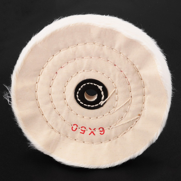 6 inch Buffing Polishing Wheel 1/2 inch Arbor Buffer Polish Pad 50 Play for Wood Metal Polishing Abrasive Tools
