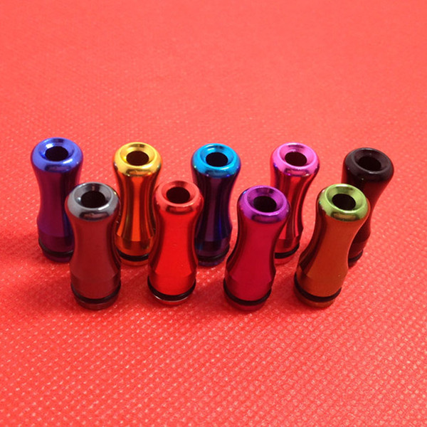 Vivi Aluminum Drip Tip Flat metal Drip Tips Colorful Mouthpiece for Clearomizer EE2 Vivi Nova DCT T4 510 for ego starter kit e cig