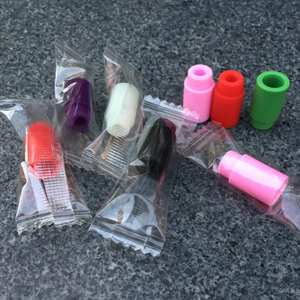 Silicone Mouthpiece Cover Silicon Test Drip Tips Disposable Colorful Rubber Drip Tip Cap Atlantis Tank Mini Subtank Plus Subox Mini DHL