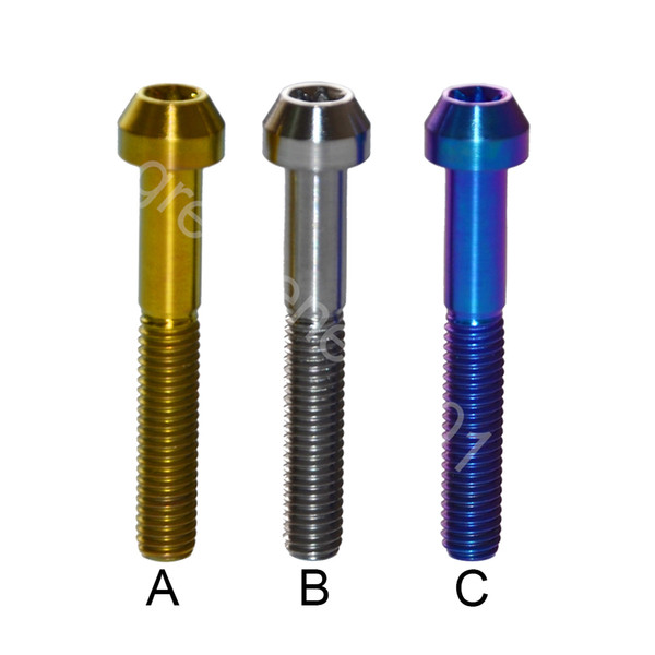 M6 x 40mm Titanium Six-party Flange Concave Screws Bolts 2 PCS for Bicycle Heads