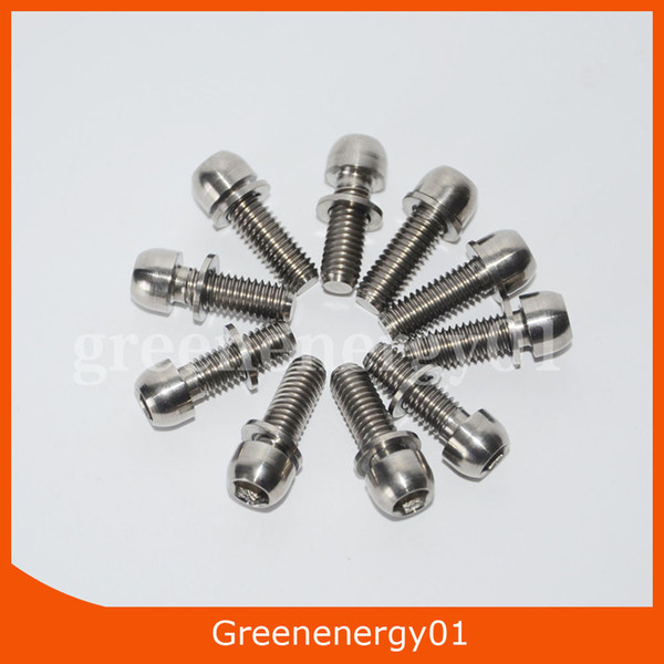 10pcs Grade5 Titanium Alloy Bolt Screw M6 X 18mm Tapered Conical Head For Bicycle Handlebar,Brake Seat,XT & SLX Teeth Disc Crankset