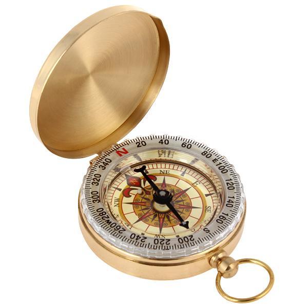 Travel Compasses G50 High Quality Pocket Style Classic Compass for Outdoor Travel Golden Colour Outdoor Gadgets Camping Survival Tool