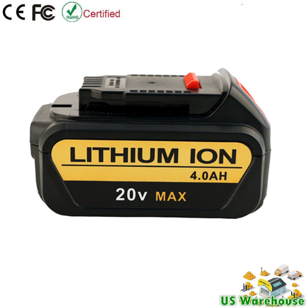 20-Volt XR 4.0Ah Lithium Ion Battery for Dewalt DCB200 DCB201 DCB203 DCB204 DCB205 DCB206 DCB181-XJ DCB181 DCB180 N123283 N123282