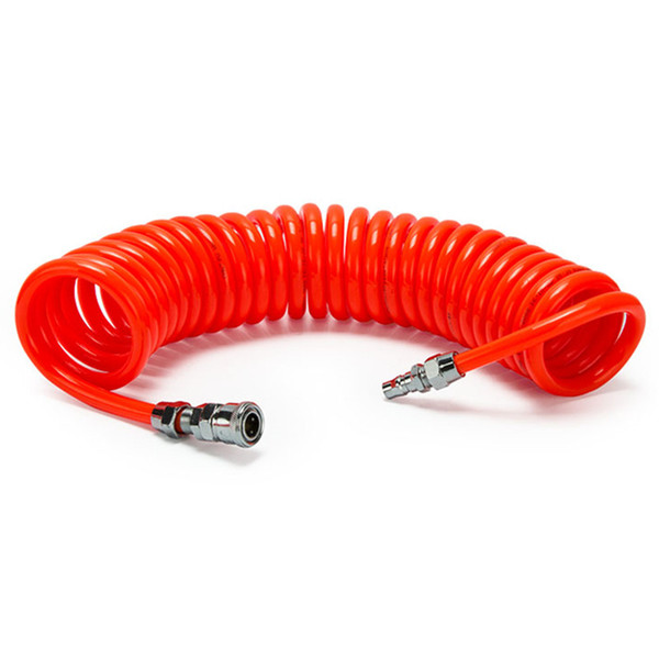 free shipping 10X6.5mm 9M pneumatic spring pipe PU air hose high pressure hose with quick couple