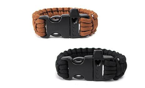 Free shipping Self-rescue Paracord Parachute Cord Bracelets Survival bracelet Camping Travel Kit 2017 new