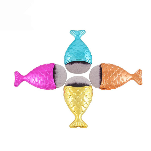 New Mermaid Makeup Brush Powder Contour Fish Scales Mermaidsalon Foundation Brush face brushes for Beauty Cosmetics