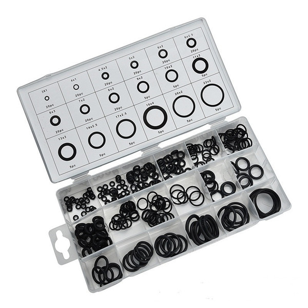 New tool 18 Sizes 225 x Rubber O Ring Washer Seals Assortment Black For Car Tool