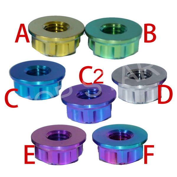 4 pcs Ti Axle Nut M8 Titanium Torx Flange Nut Multicolor and Hexagon Titanium Screw Nuts Ti Fastener