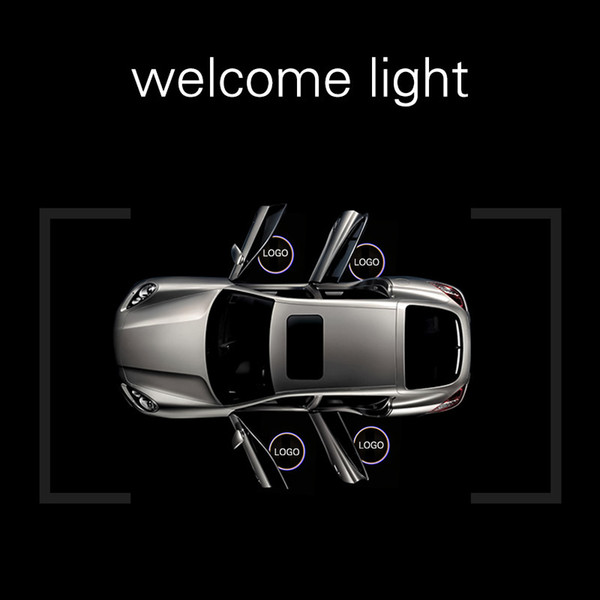 Free DHL Wireless Led Car Door Welcome Laser Projector Logo GhosShadow Light for Volkswagen Ford BMW Toyota Mercedes-Benz Mazda VW