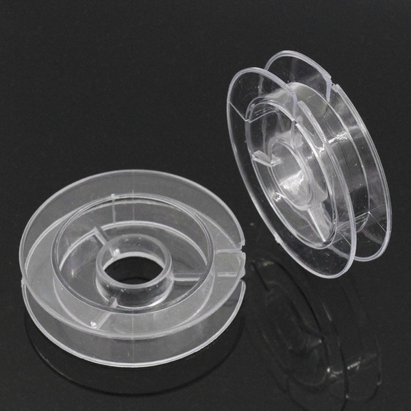 20PCs Acrylic Clear Empty Bobbins Spools Of Thread String Trims For Sewing 50mm(2